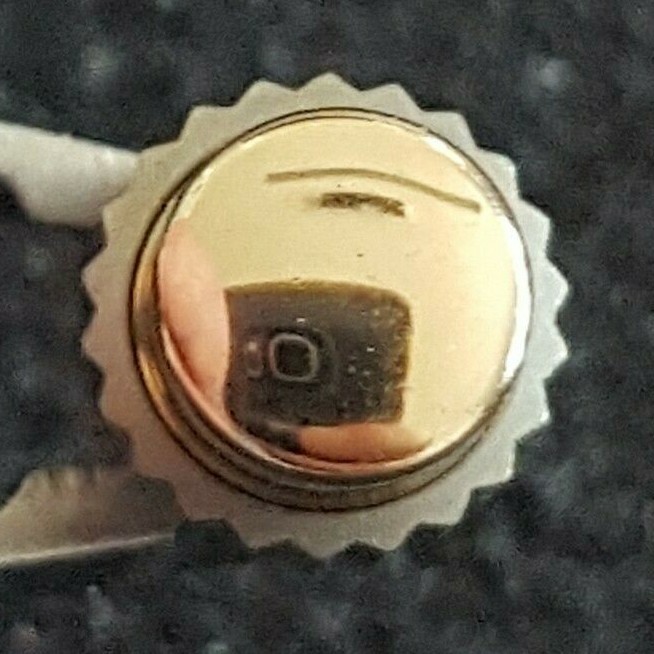 Omega Pusher Part Number 086-0075TI-BP, Titanium-18KT Pink Gold Cap