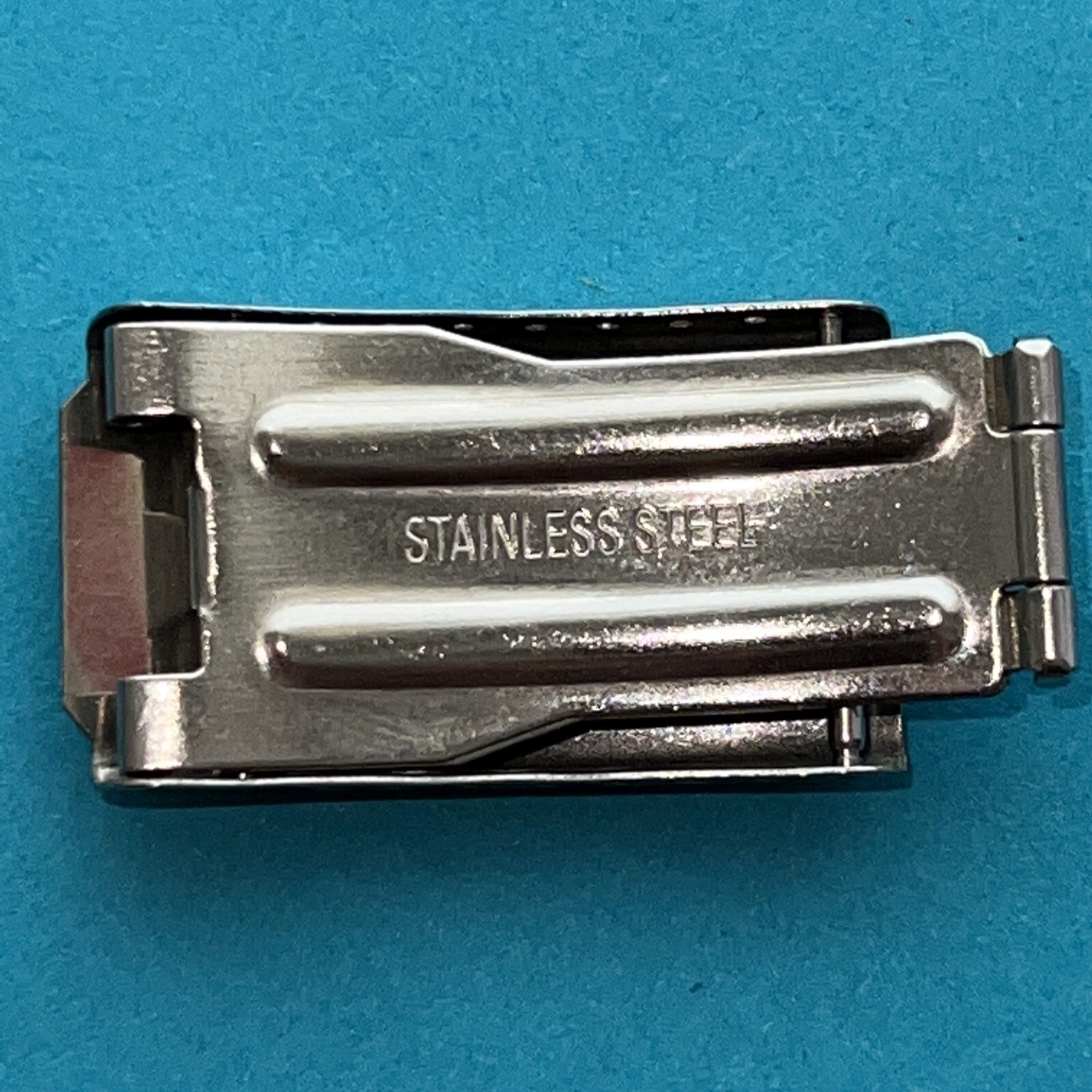 Brushed Stainless 3 Fold Watch Strap Bracelet Clasp + Pin & Spring Bar CHOOSE