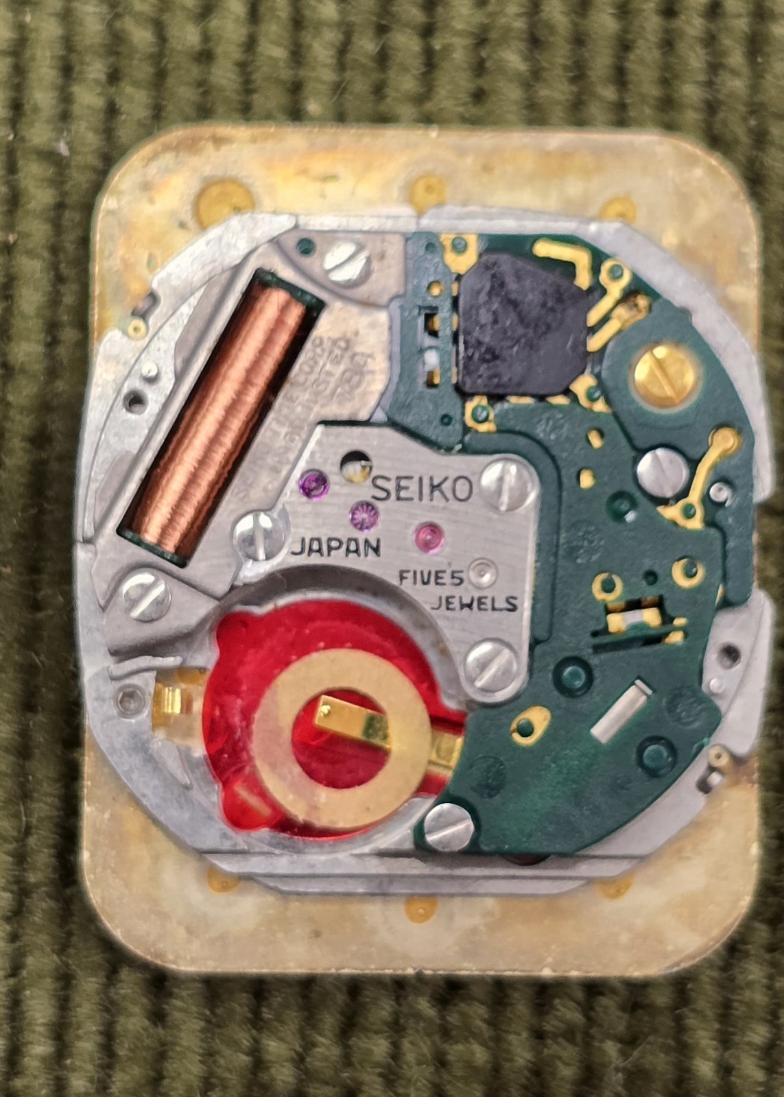 Genuine Seiko 5 Jewel Quartz Watch Movement Dial & Hands 5039R Parts Repair