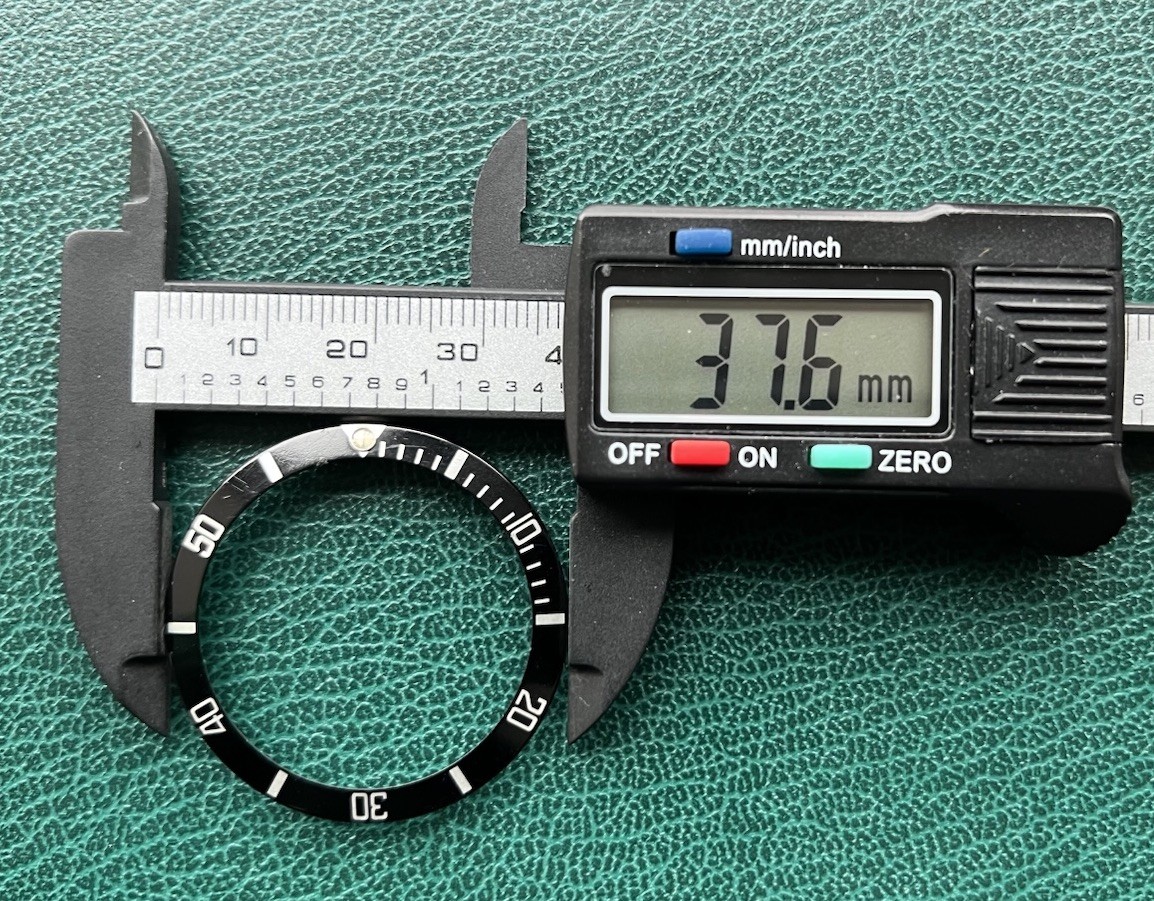 Genuine TRITIUM Rolex Submariner 16610 16610T 16800 Black Bezel Insert #1458
