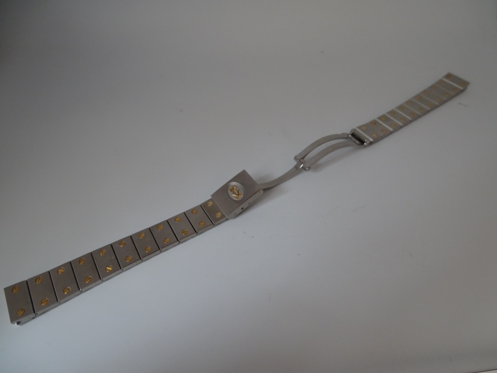 Cartier Santos Octagon Bracelet Ladies 18k Gold and S. Steel Original 12mm