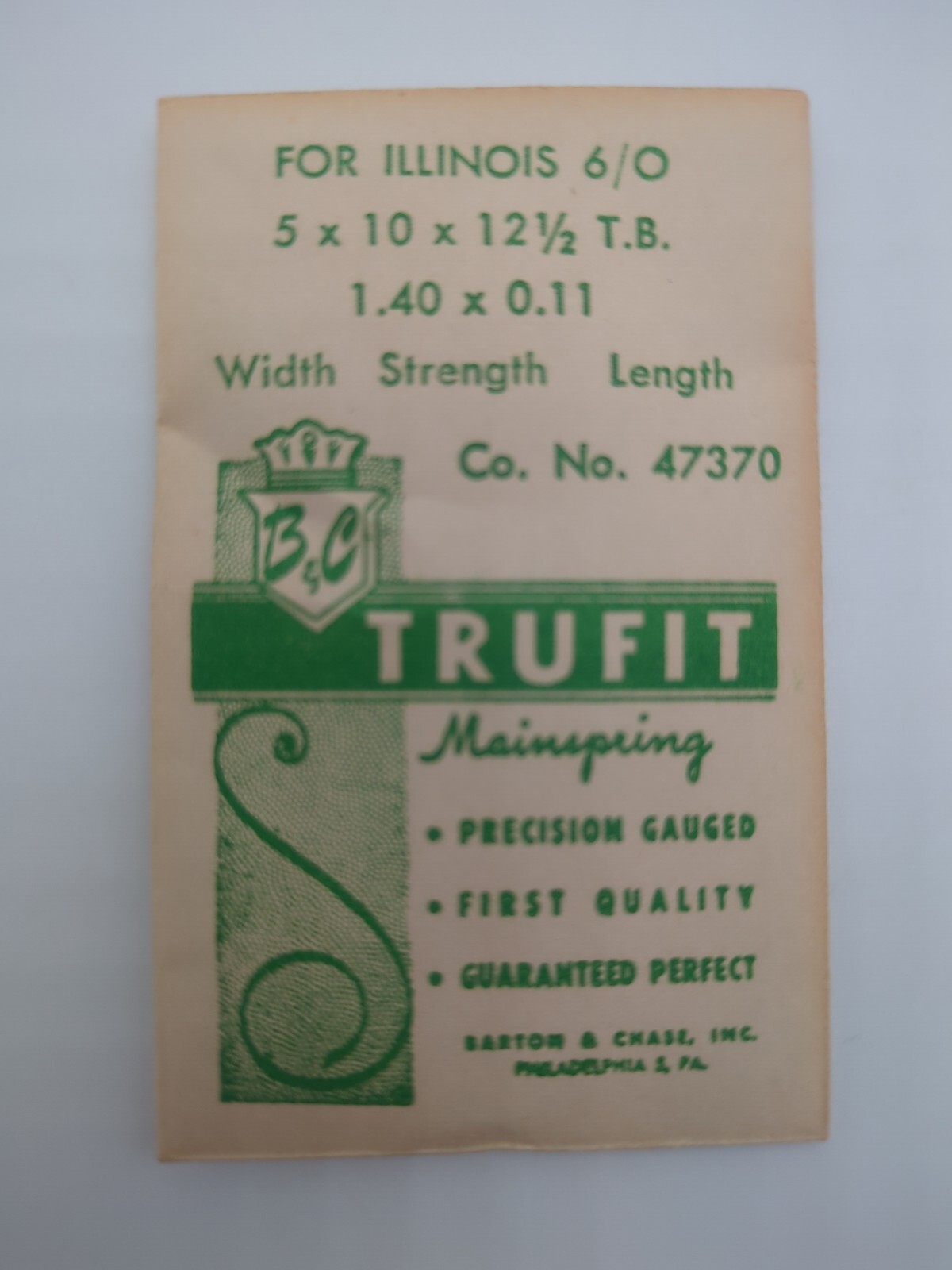 B&C Trufit Mainspring For Illinois 6/0 #47370