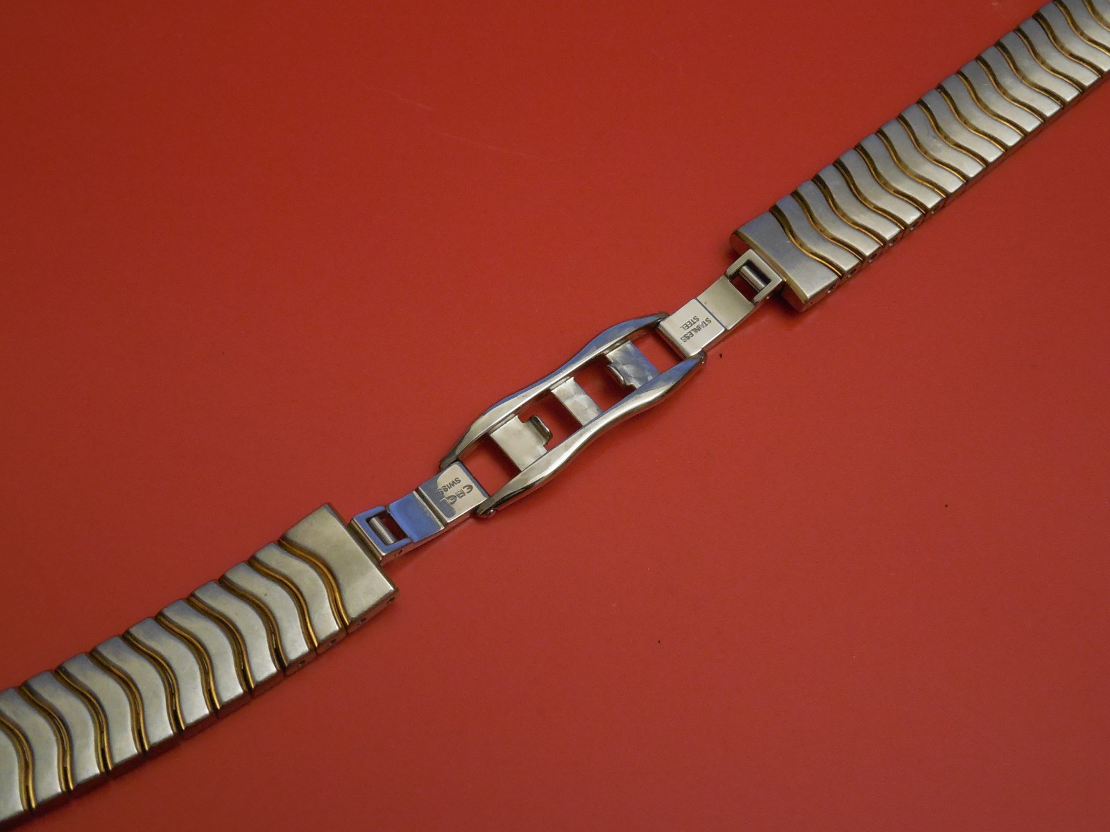 EBEL TUTONE STEEL 13MM STRAP BAND BRACELET FOR 25MM LADIES CLASSIC WAVE