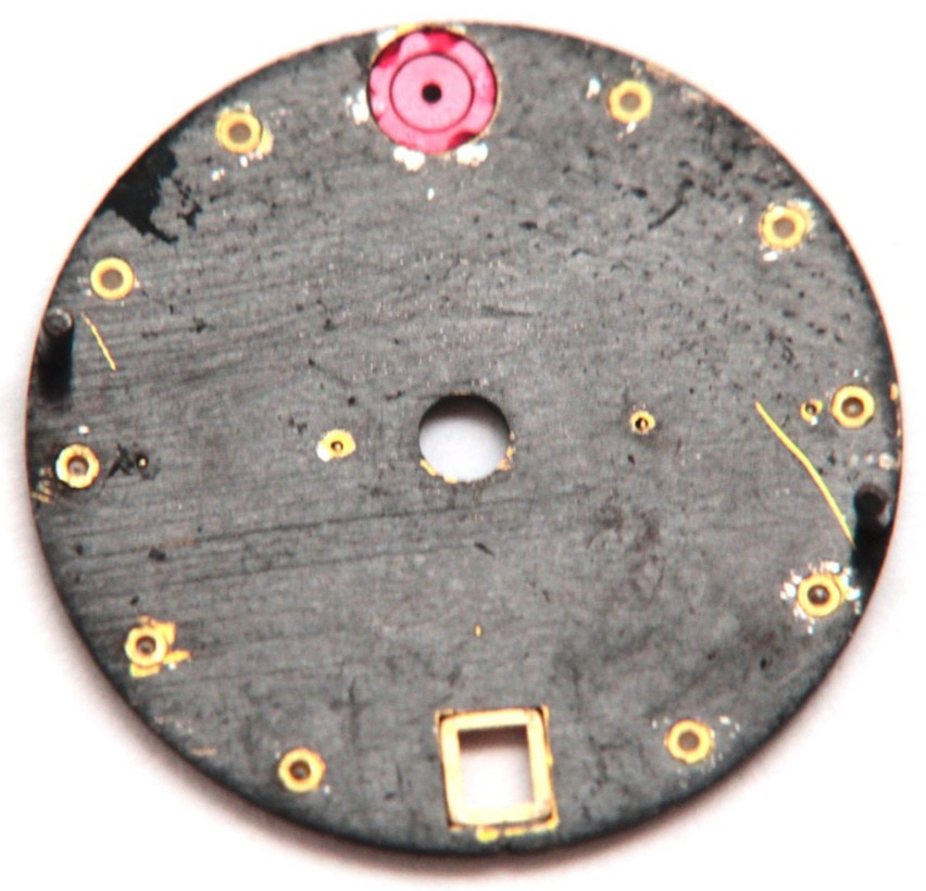 VINTAGE GENUINE RADO DIASTAR Watch Dial Black w/ Diamonds 17mm Missing Logo