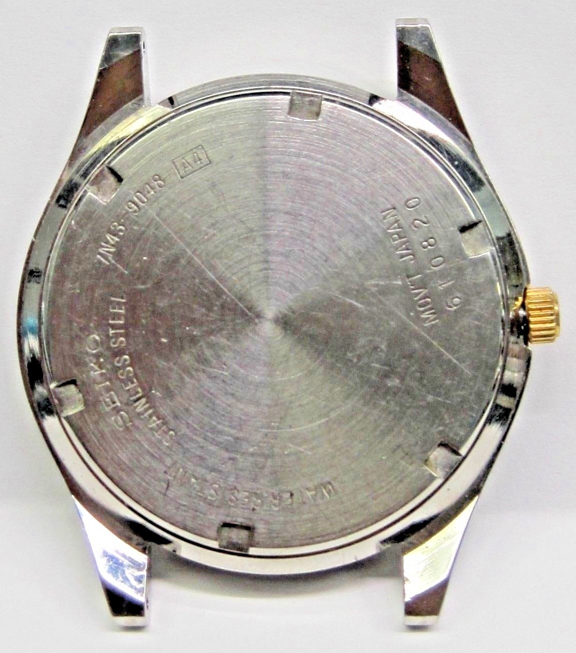 Vintage Gts Seiko Quartz Day/Date Stainless Steel Watch Case. # 7N43-9048 A4