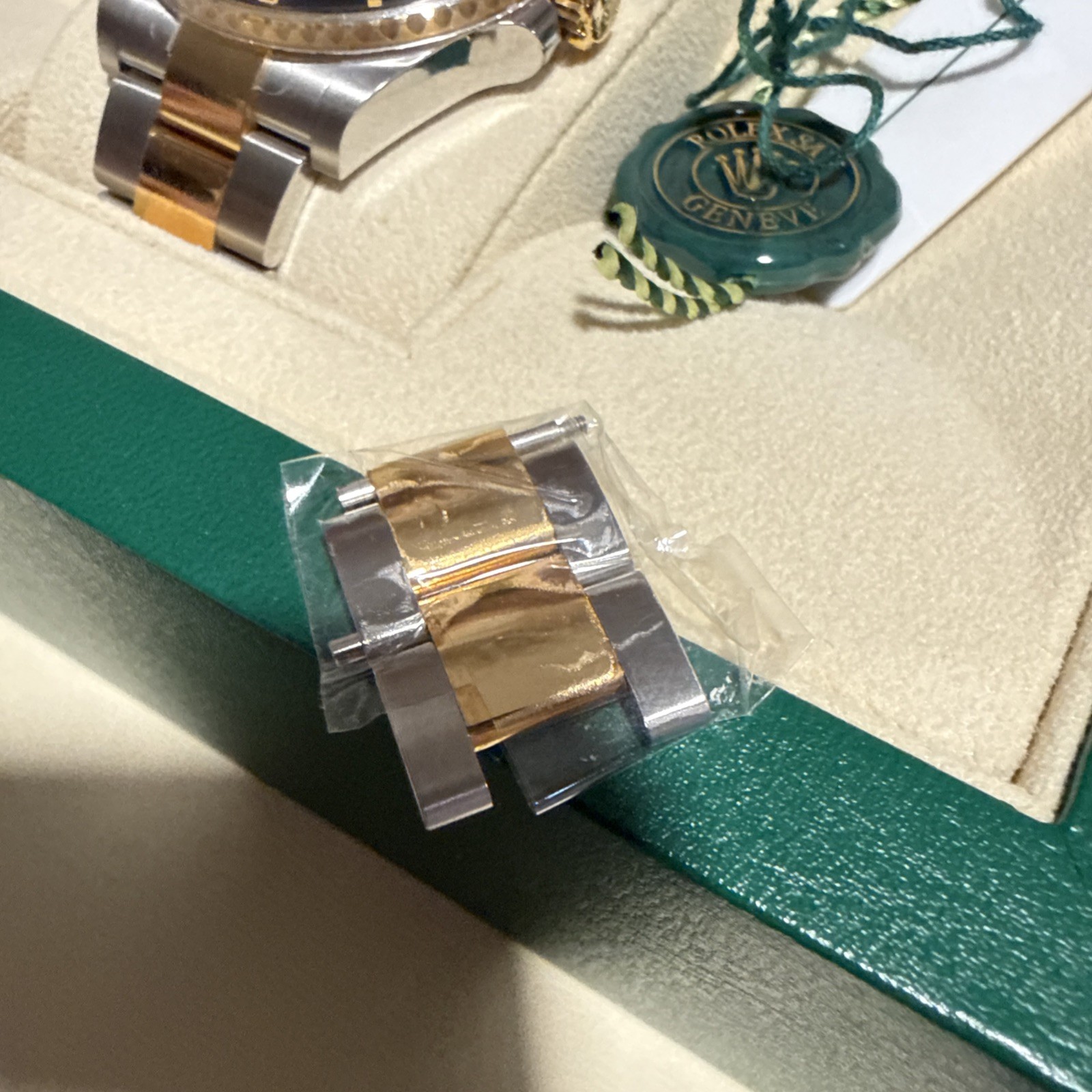OEM Genuine 18K/SS TWO TONE OYSTER LINK ROLEX DATEJUST, SUBMARINER, GMT MASTER 2