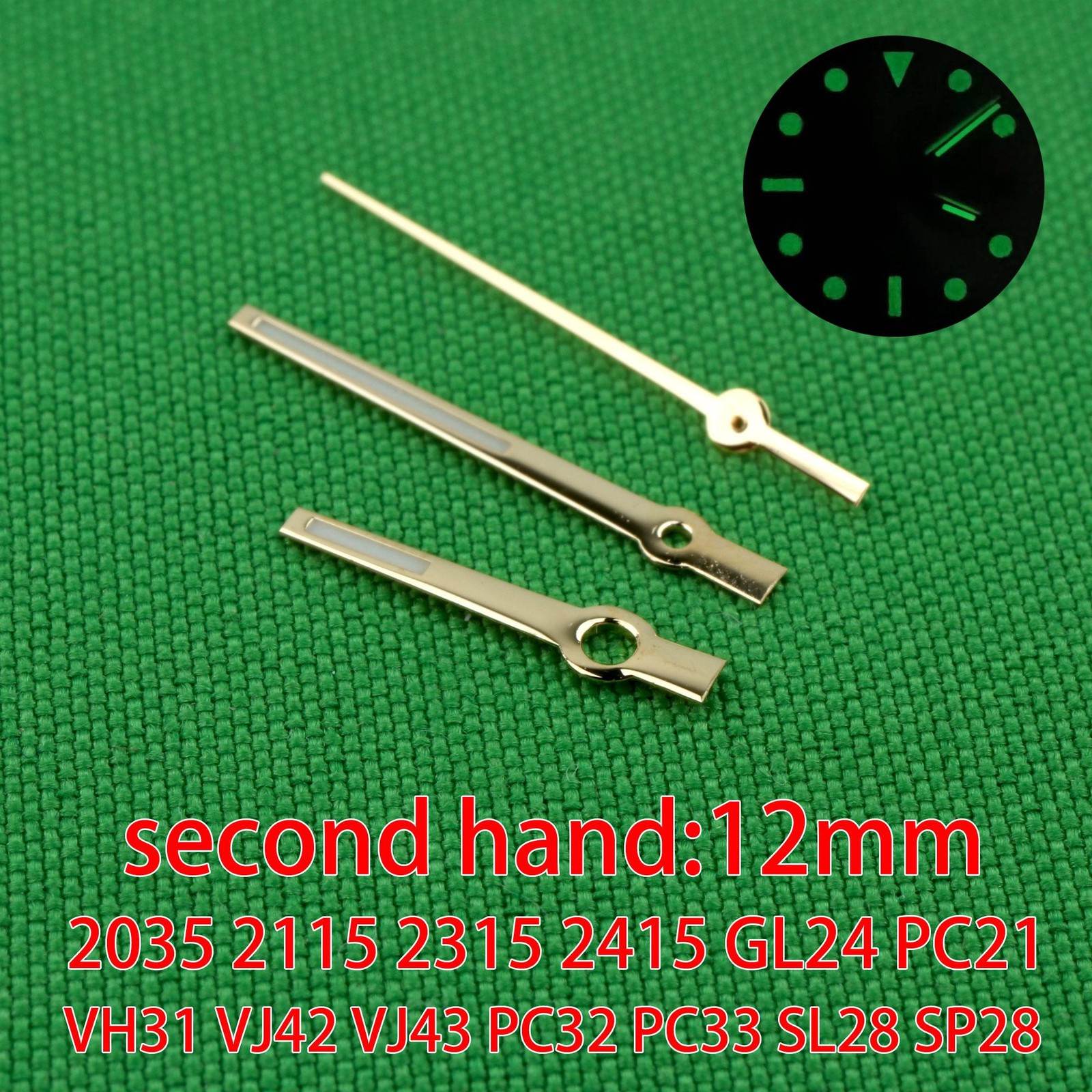 New Watch Hands Set Miyota 2035 VH31 VJ42 VJ43 2115 Luminous Silver Parts Kit