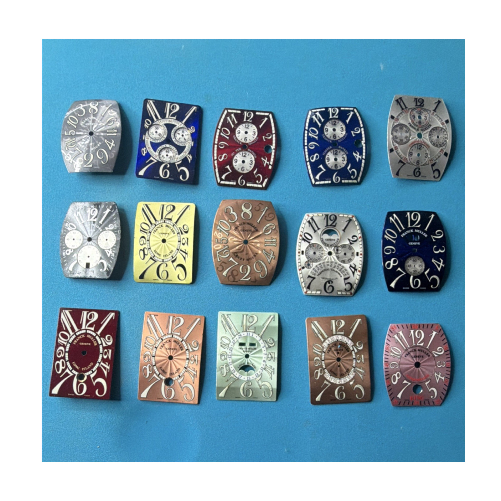 Lot of 15 – Franck Muller Multicolor Watch Dials – Assorted Styles