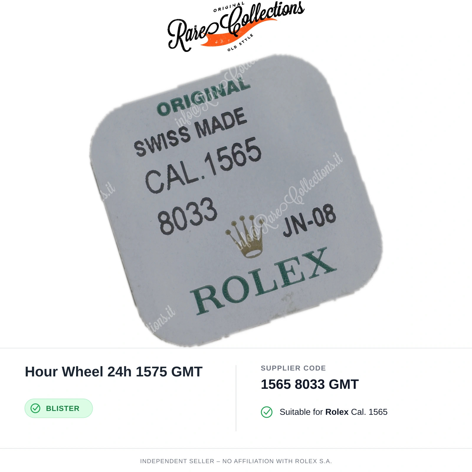 Hour Wheel 24h 1575 GMT for Rolex (cod. 1565 8033 GMT) — New Blister NOS NOS X1