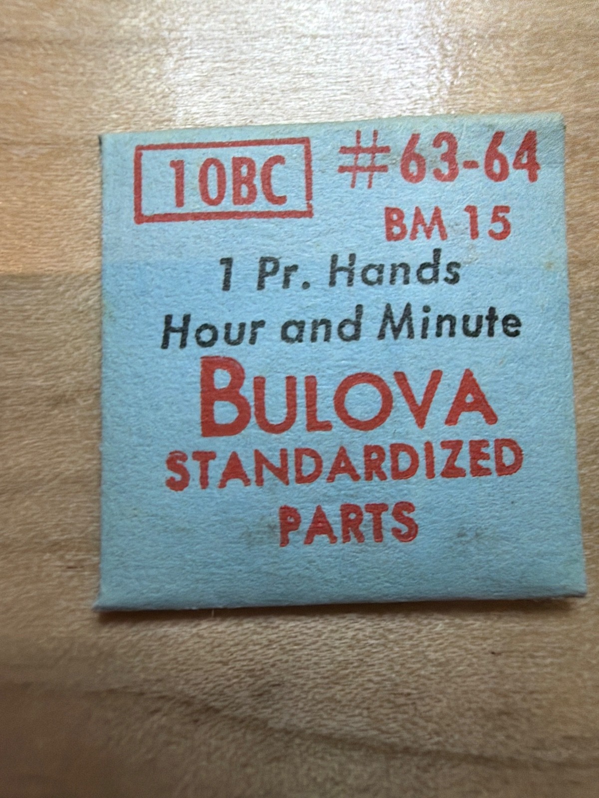Bulova – NOS – 63-64 Pair of Watch Hands – Various Calibers & Finishes