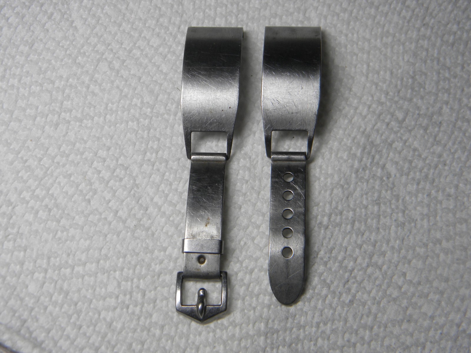 The Captain by Gemex Co Chrome Steel USA Made Watch Band Approx 15.5MM Lug Width