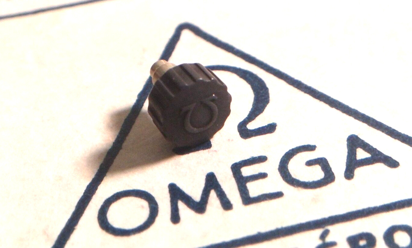 Omega Crown screw down BLACK 42093, 4.3mm NEW