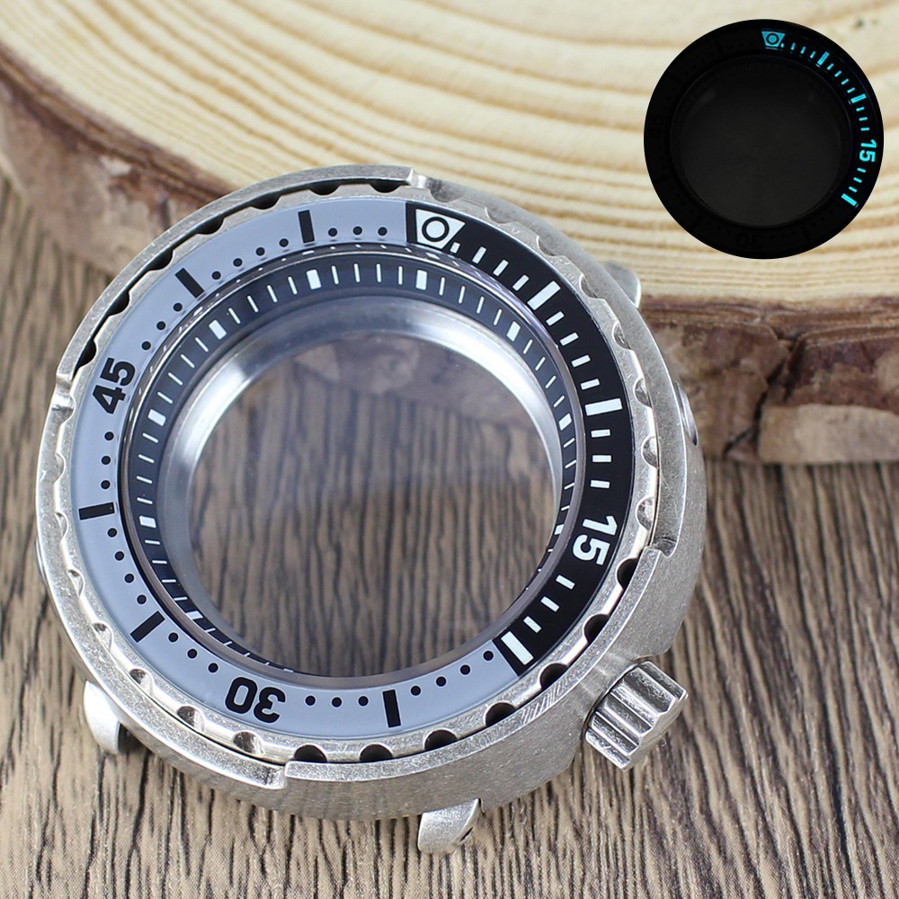 Sapphire Modify Tuna Can SKX Mod Steel Watch Case 47mm For Seiko NH35 34 NH36 38