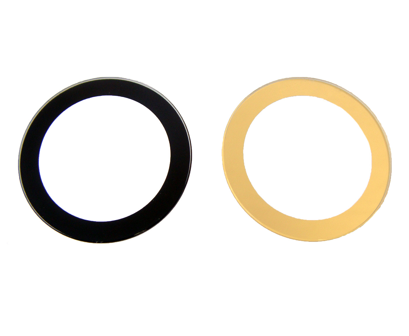 Watch Glass Crystal Flat And Trim Black/Gold