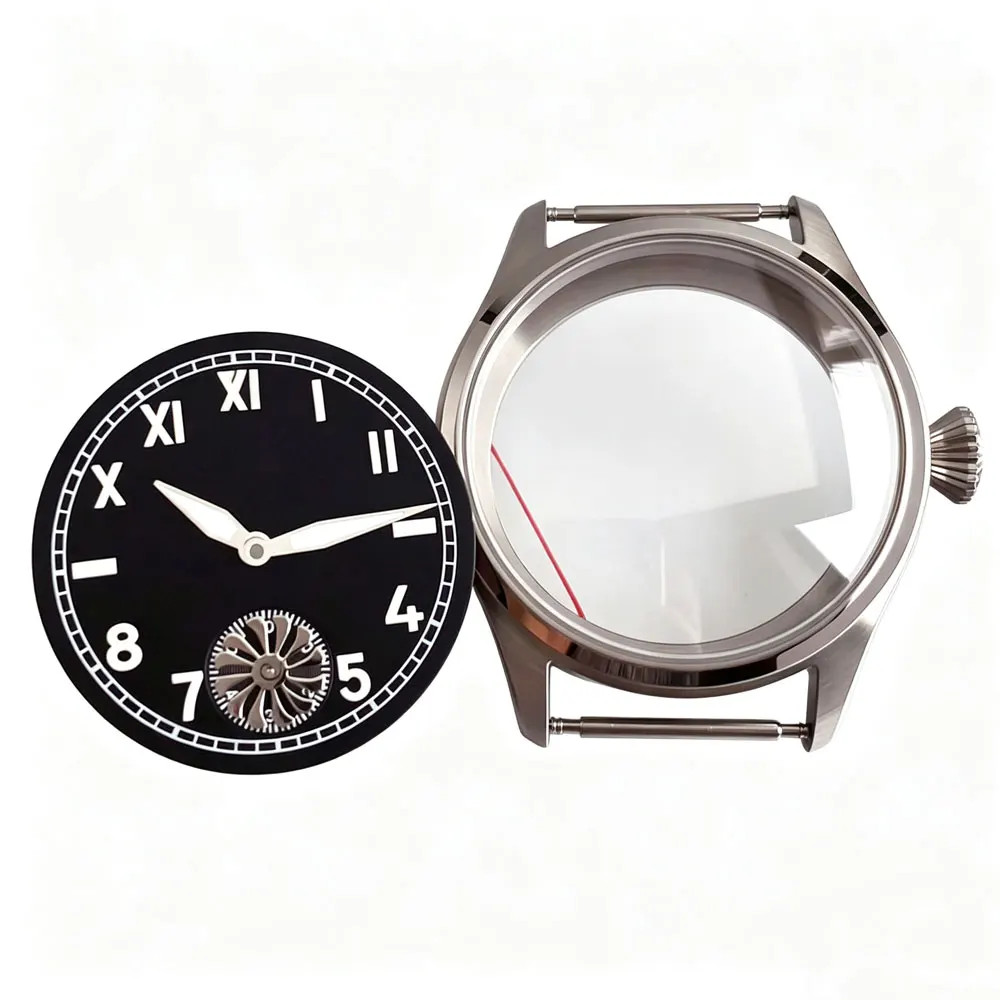 Tandorio 42mm Hand Winding 6498 ST3621 Watch Case Stainless Steel Sapphire Glass