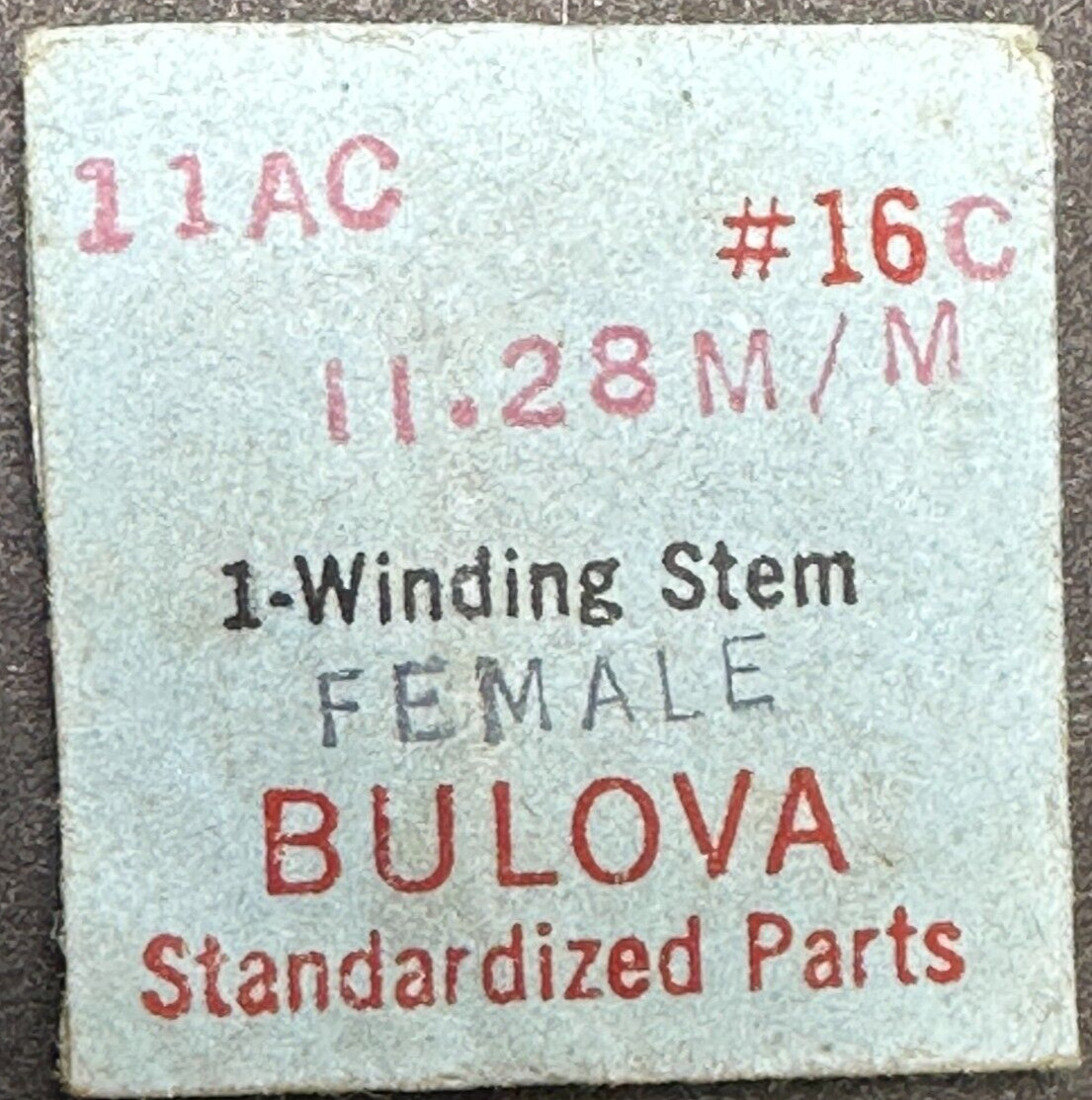 Bulova Factory Bulova 11AC #16 WINDING STEM 11.28MM Standardized Watch Part 22