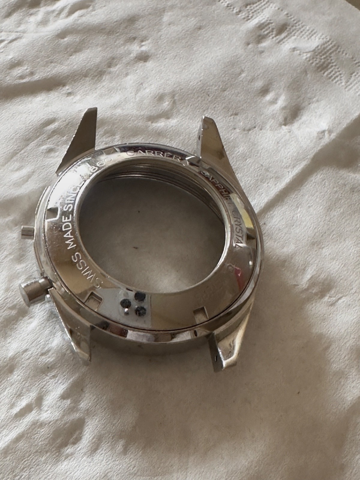 TAG Heuer Carrera CV2010 Watch Case Only Stainless Steel Genuine For Parts