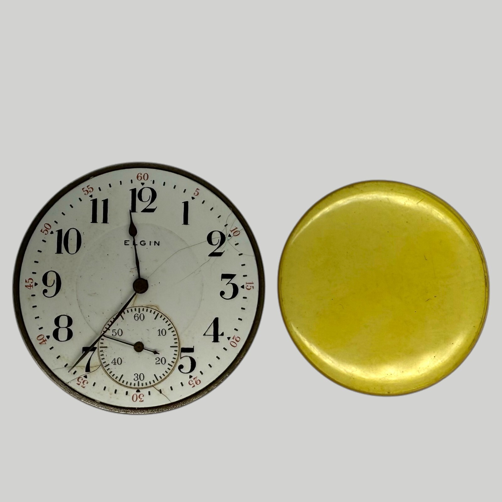 Elgin Pocket Watch Movement 16s Model 7 | 17 Jewels | Double Roller | For Parts