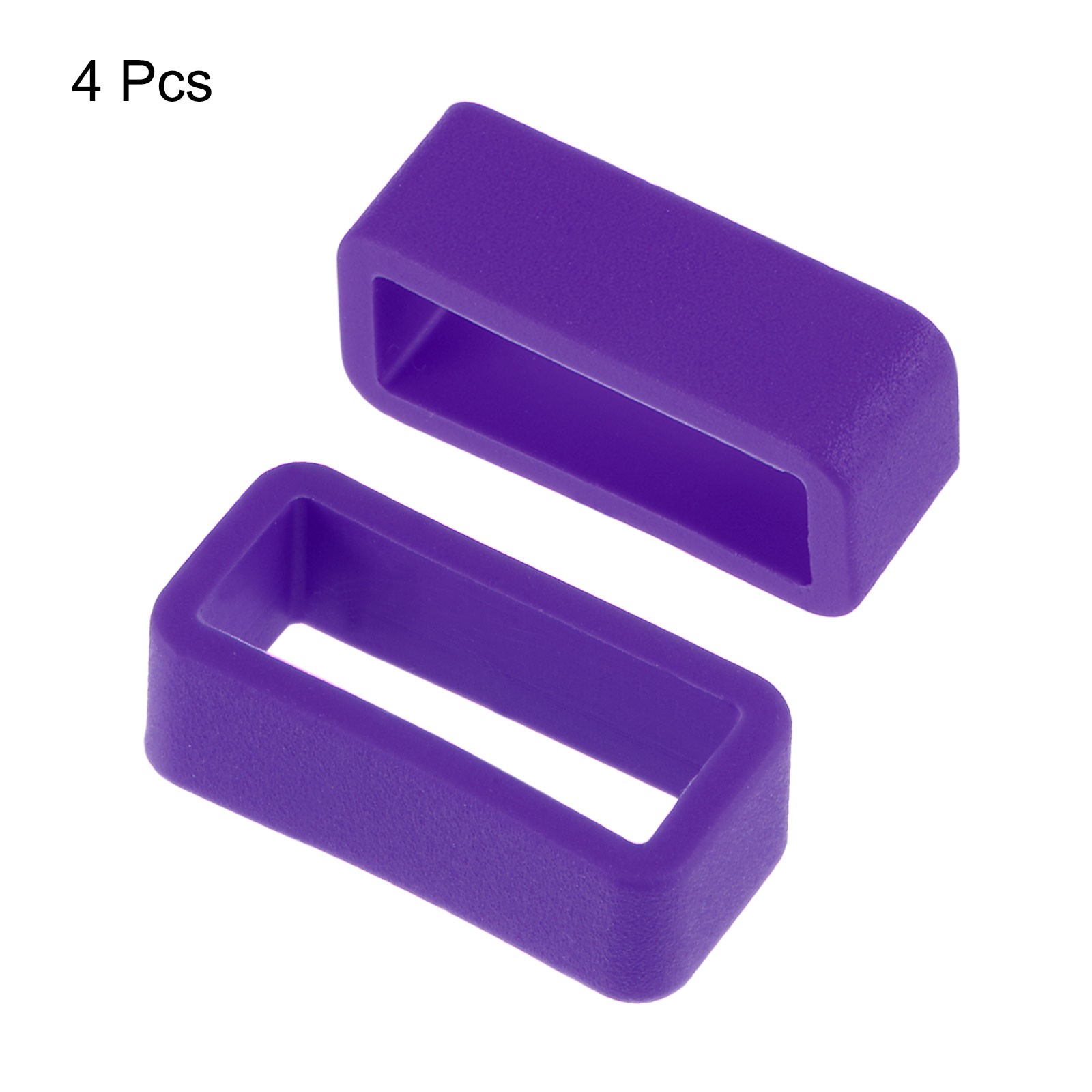 4 x Watch Band Strap Loops Silicone for 16mm Width Watch Band Purple