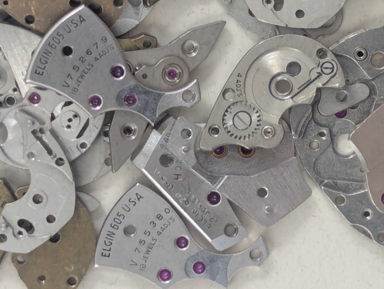 Large 1/2 pound lot of Assorted Watch Parts, Elgin and more R34