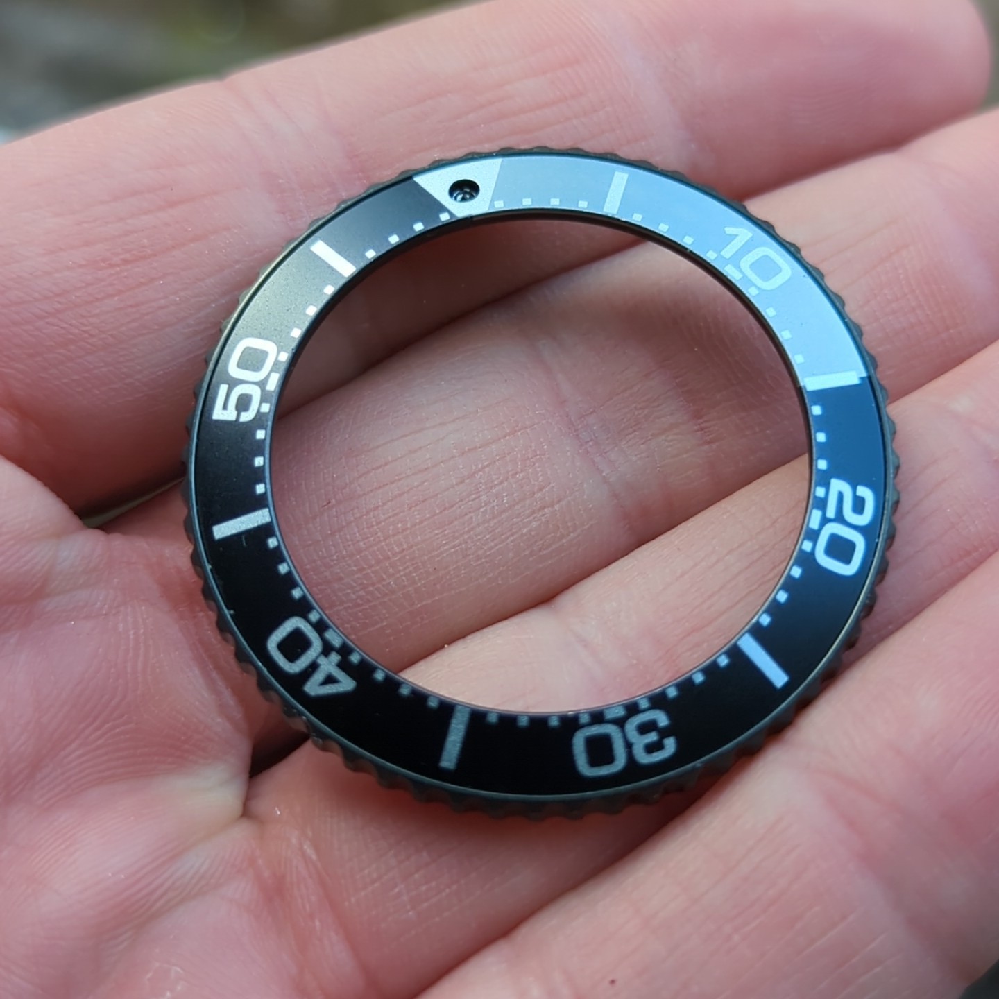 Seiko Prospex Solar Black Silver Watch Bezel part 43.5mm VGC Used (AA42)