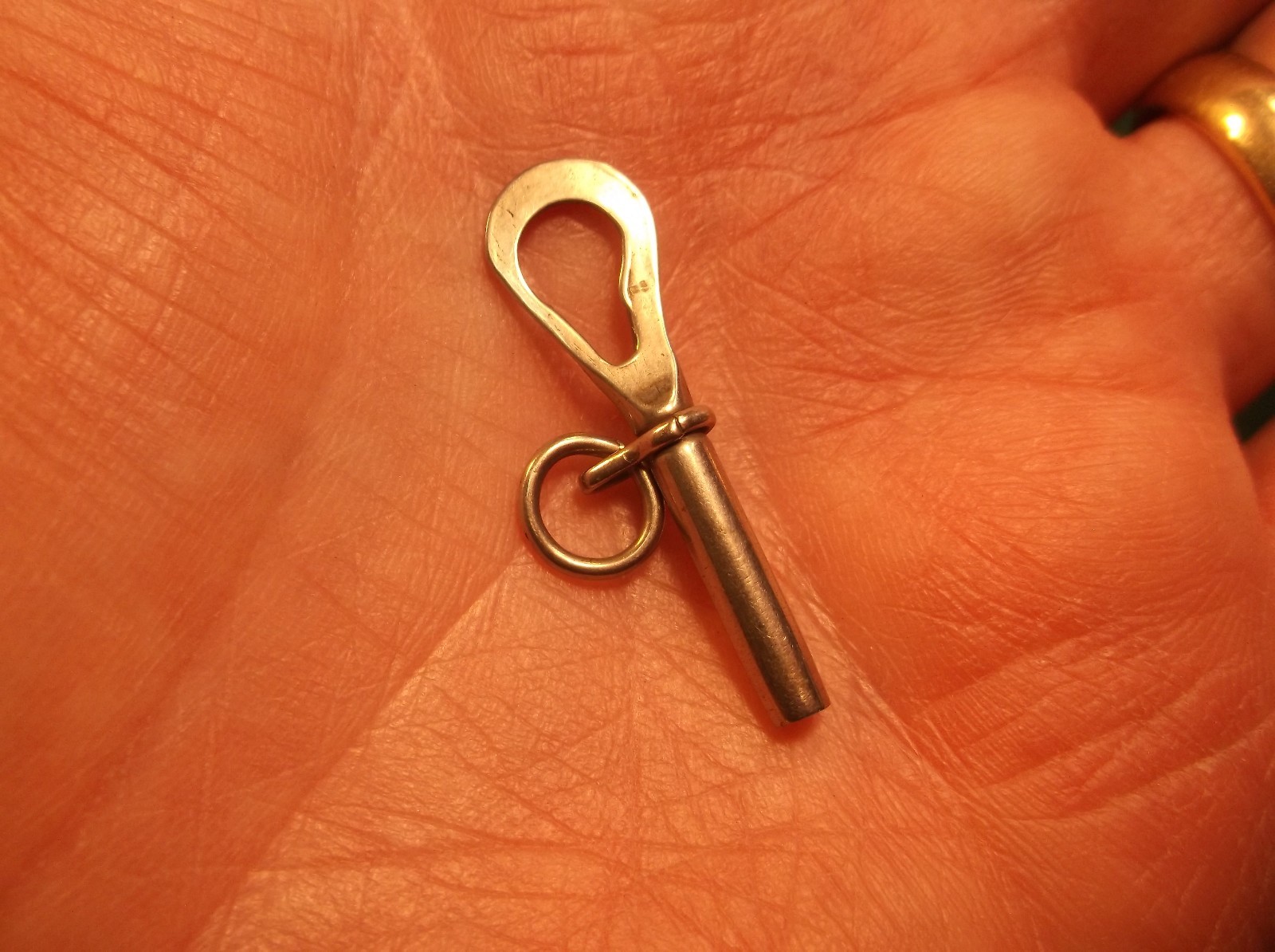 #2 of 2, VERY NICE ANTIQUE VICTORIAN ERA POCKET WATCH KEY, NICKEL PLATED STEEL