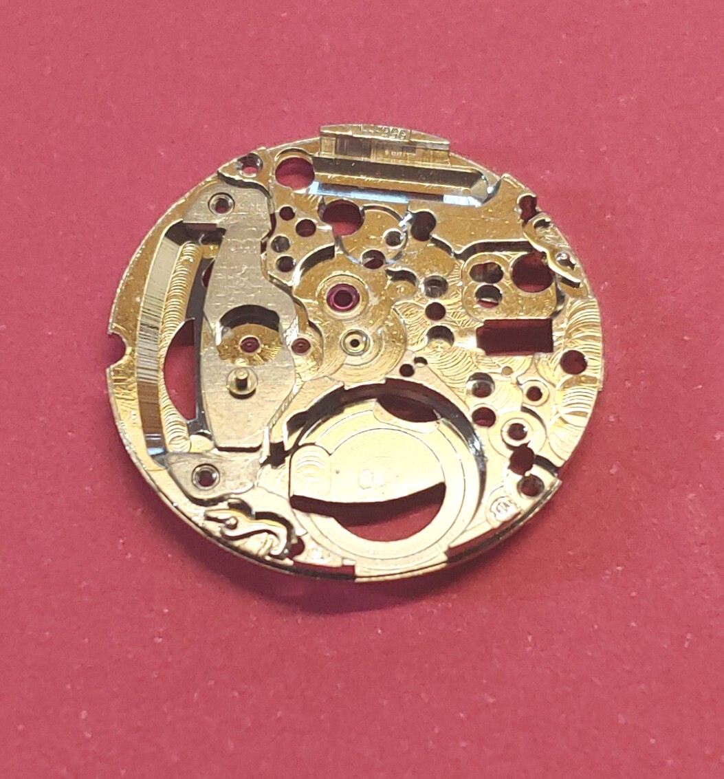 ETA 956.111 F2 Patented NOS 7 Jewel Movement Base Plate. Highly Polished Finish