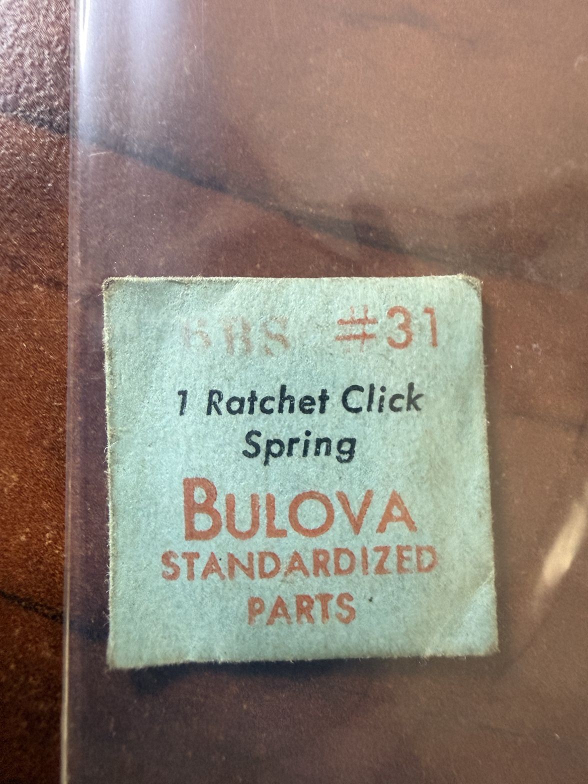 Bulova 6BS Ratchet Click Spring #31 NOS Genuine Vintage Watch Part New Old Stock