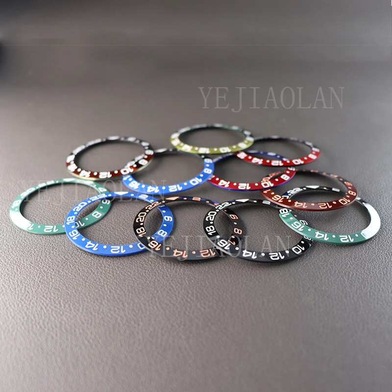 38mmX30.7mmX1.7mm Ceramic Bezel Insert For high-quality watch case parts R- LOGO