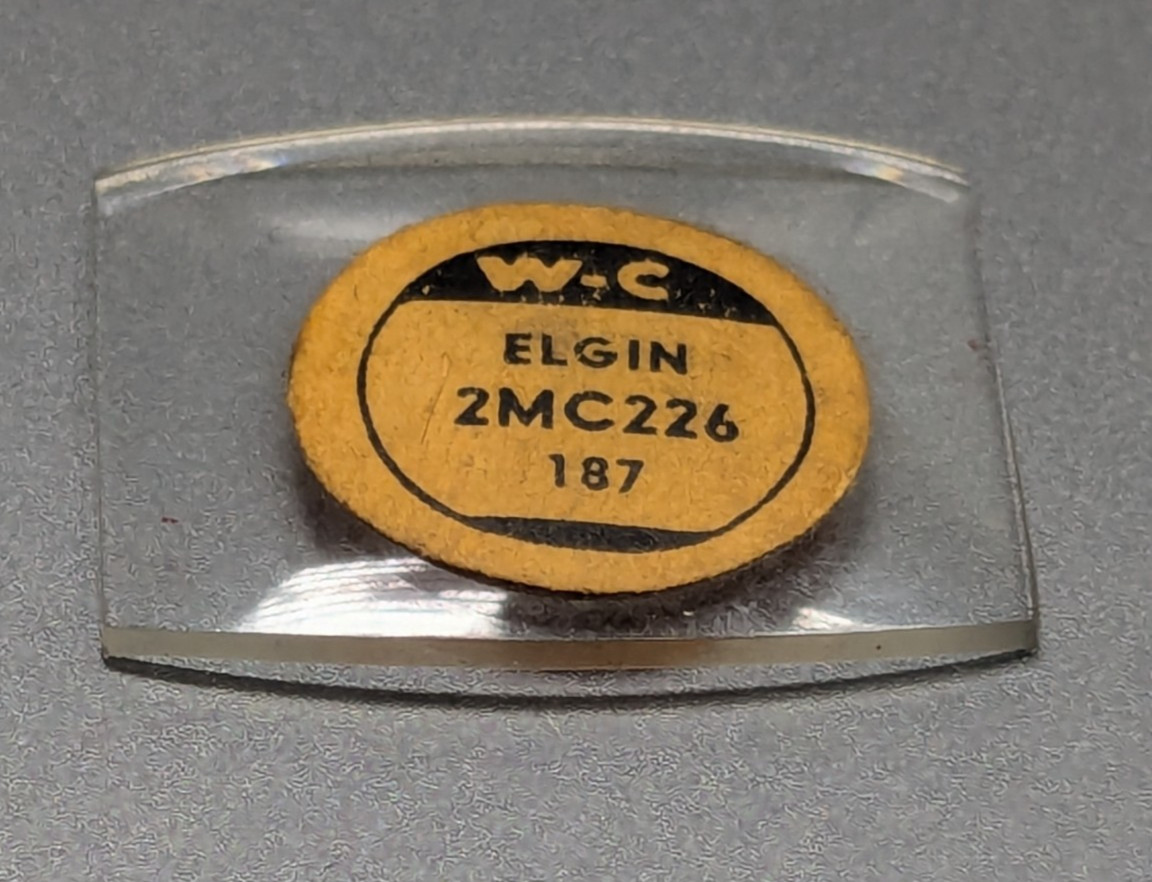 NOS W-C Watch Craft 2MC226 Elgin Mineral Glass Domed Crystal 22.6 x 18.7 MM