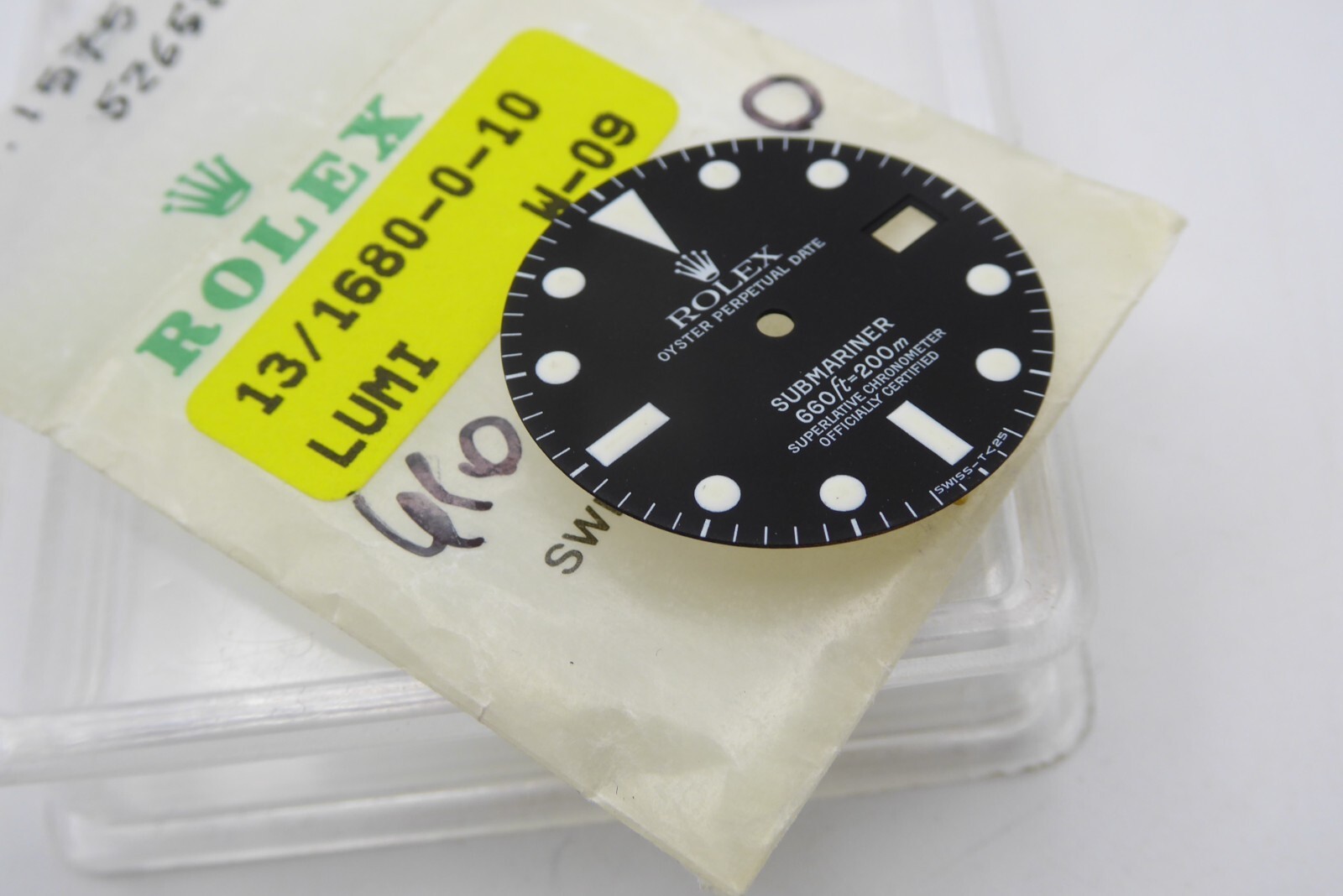 Rolex Submariner Date matte black dial luminova 1680