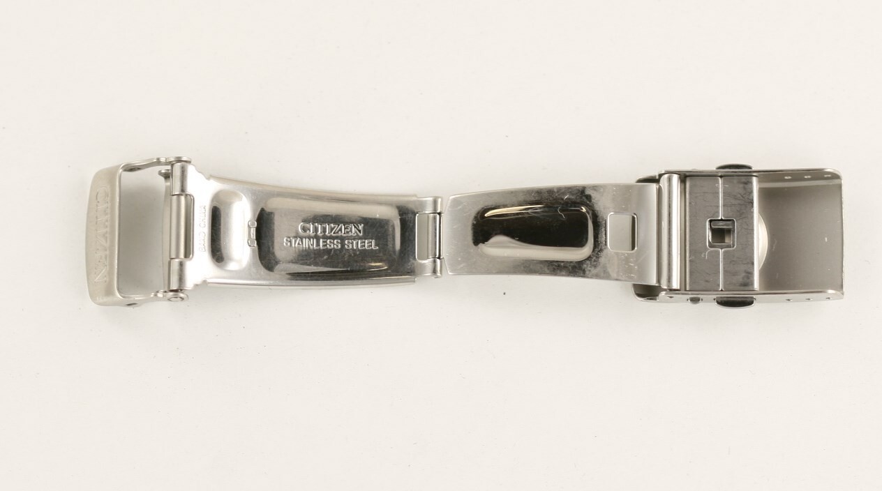 Citizen Men Watch Buckle Clasp Silver Replace Parts Push Button Lock Repair 18mm