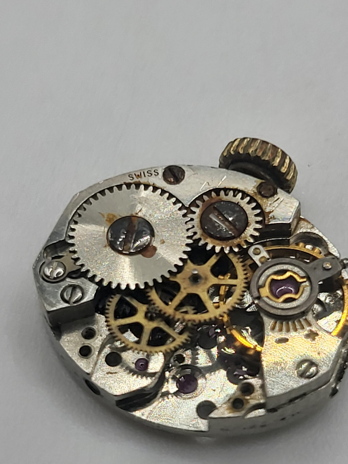 AS 1677 Manual Wind Watch Movement No Dial Missing Parts For Repair/Parts/Spares