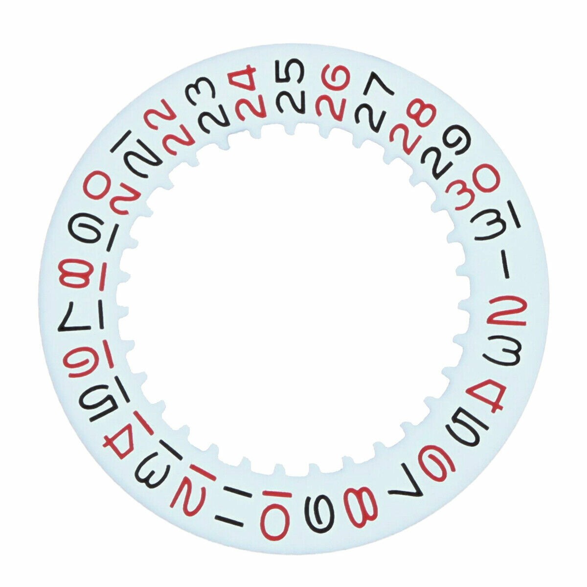 White Red Black Roulette Replacement Date Disc For Rolex Oysterquartz 19018