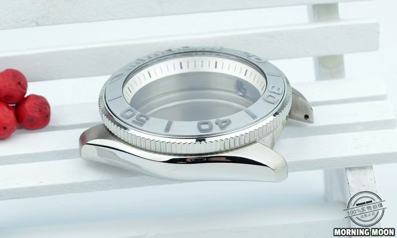 Silver 42mm For NH35 NH36 4R36 4R15 Movement Steel Watch Case 3’8 Crown Gray Mod