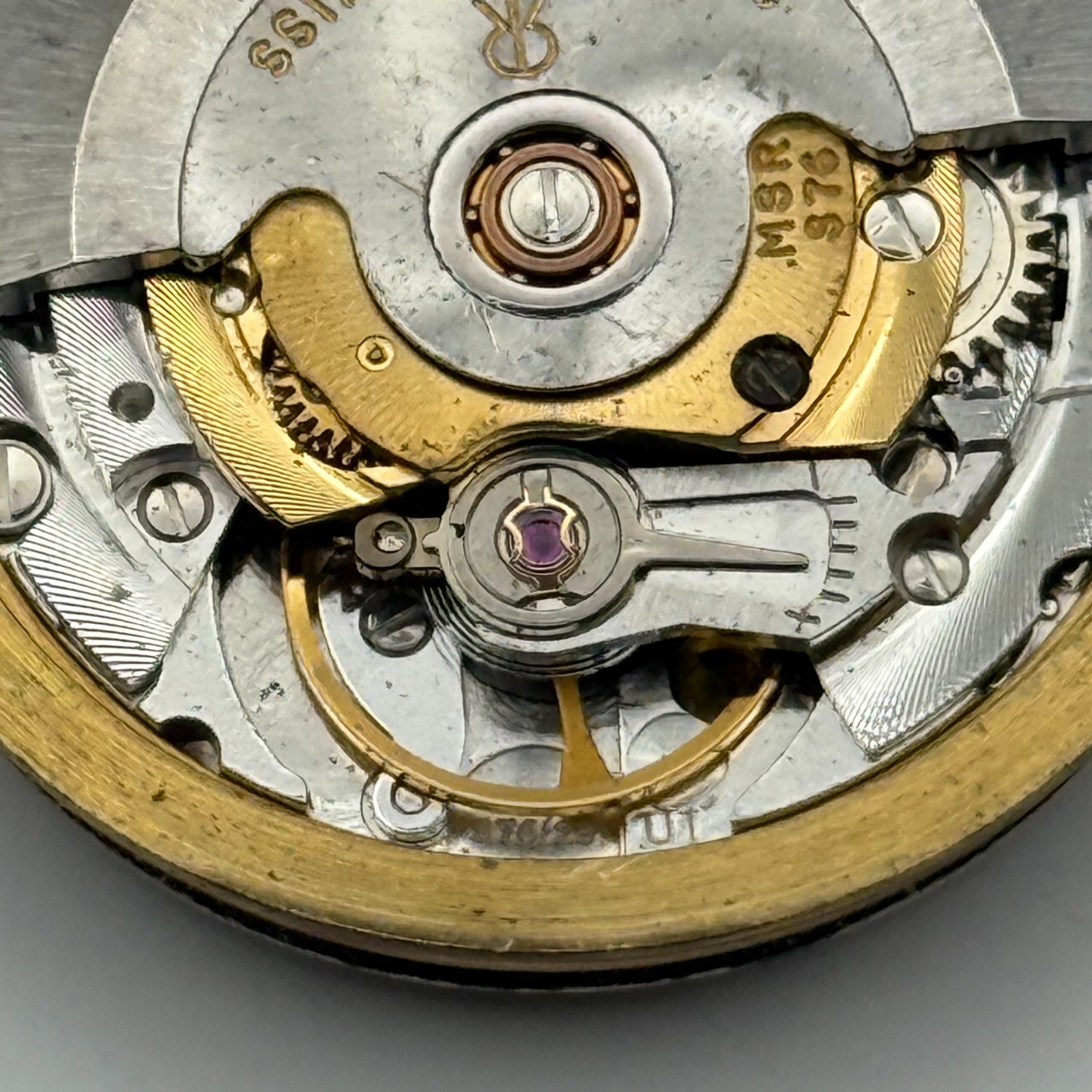MSR S76-28 Watch Movement Garrard Date Automatic Vintage Parts Repair 30.6mm