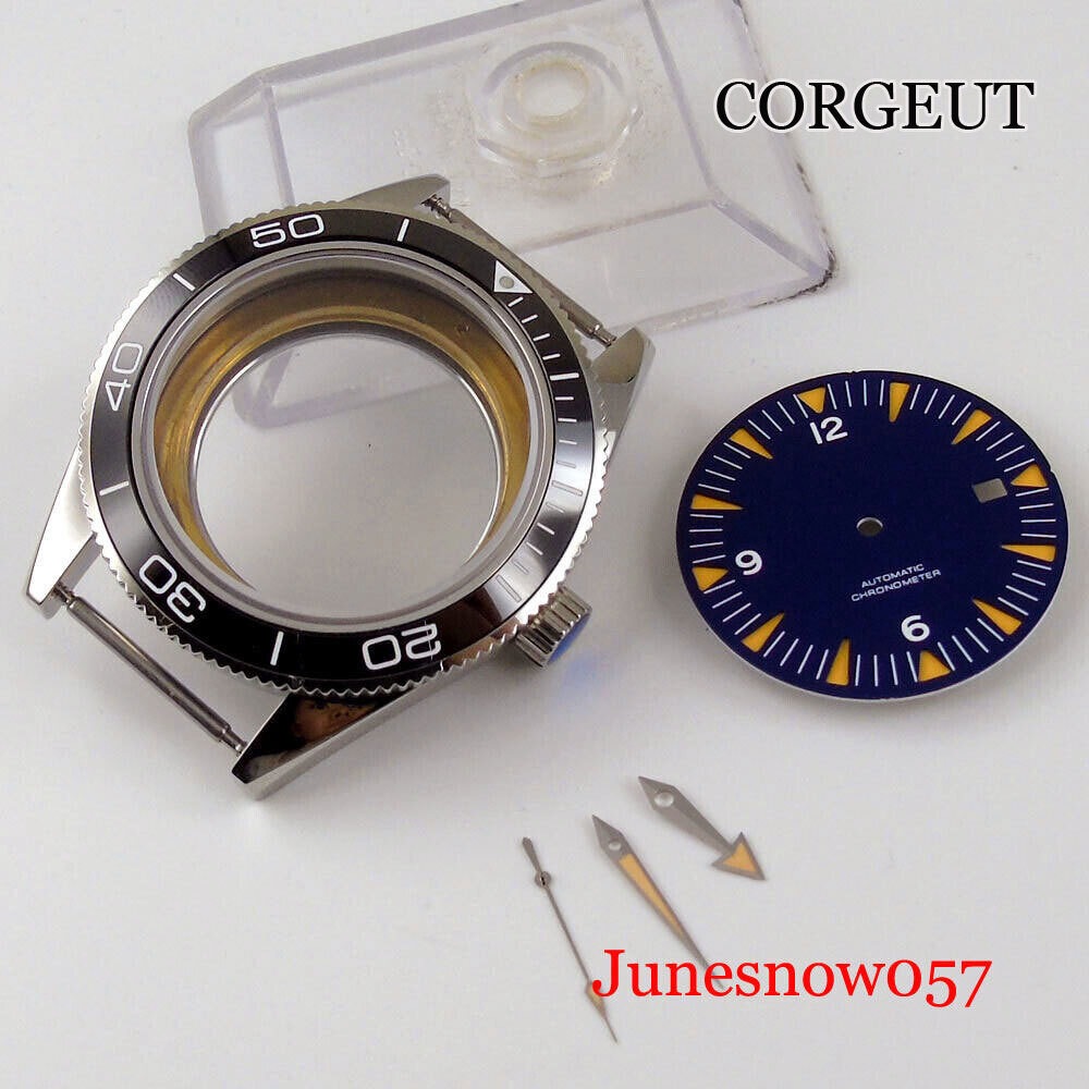 Automatic Build Watch Case Set Glass Back for MIYOTA 8215 ETA2836 Dial Needles