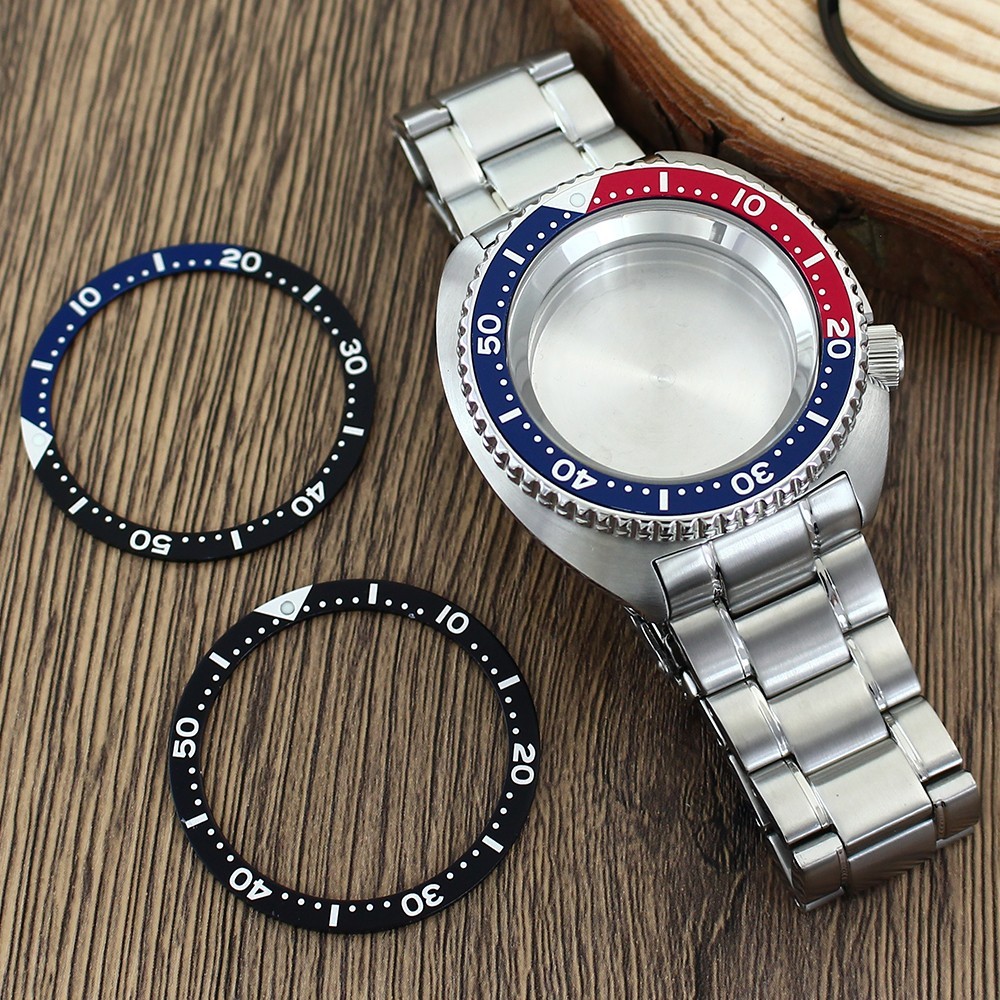 Modify Seiko Turtle Mod 45mm Watch Case Bracelet Sapphire Steel For NH34 35 NH36
