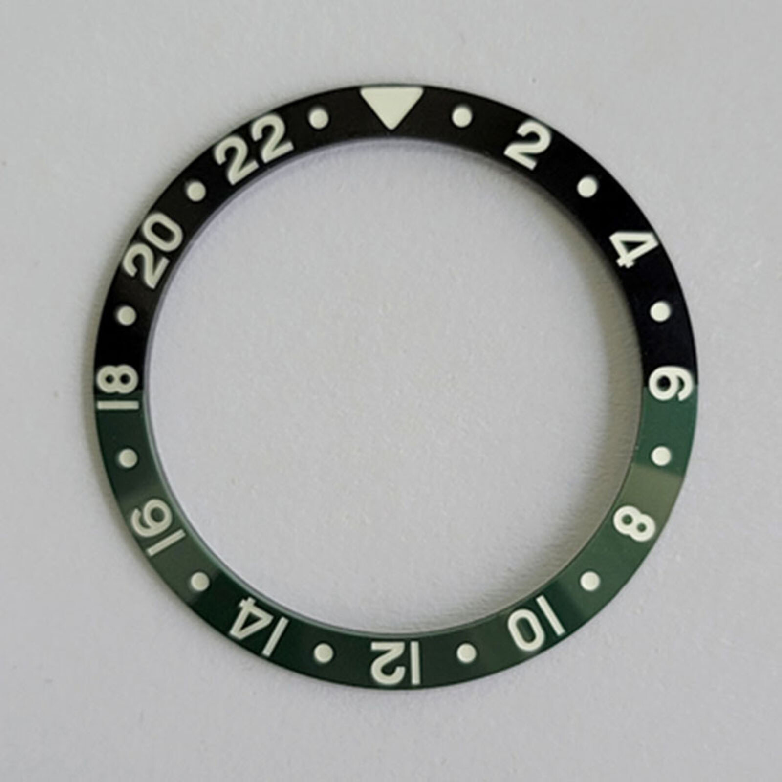 37.5mm Bezel Ceramic Watch Bezel Green Luminous Watch Repair Upgrade Parts