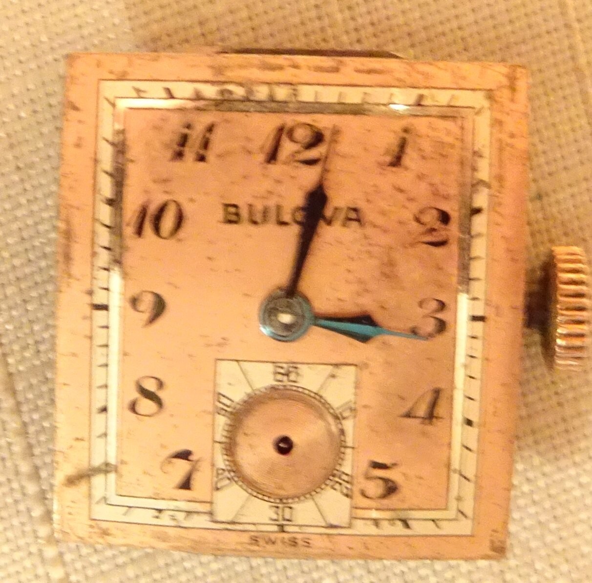 Bulova Wristwatch Movement 17J Men’s Swiss Parts or Repair 8AH Vintage