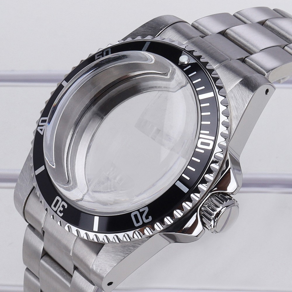 38mm Diver Modify SUB Mod Watch Case Strap Acrylic Glass For Seiko NH34 36 NH38