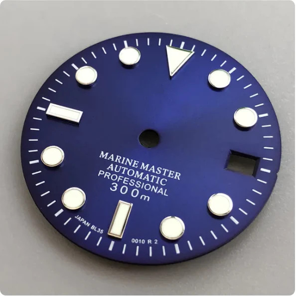 Dial 29.0mm with Logo Marine Master – BLUE – fits NH35 family of movements