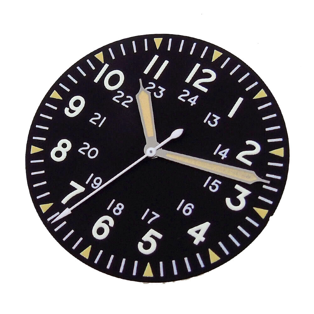 33.5mm Black Red Blue Dial Luminous Mark Fit Vintage Pilot NH35 NH36 Movement