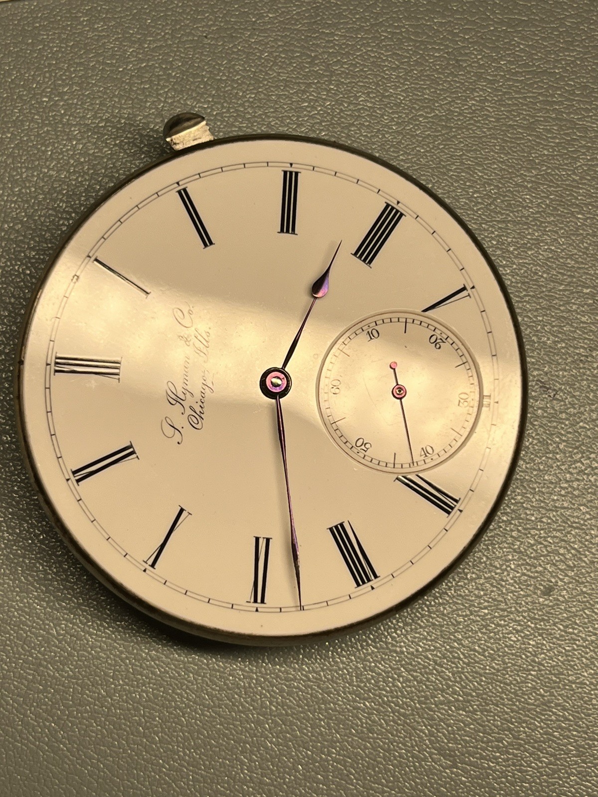 Running 1883 Private Label Louis Audemars & Cie 16s Hunter Pocket Watch Movement