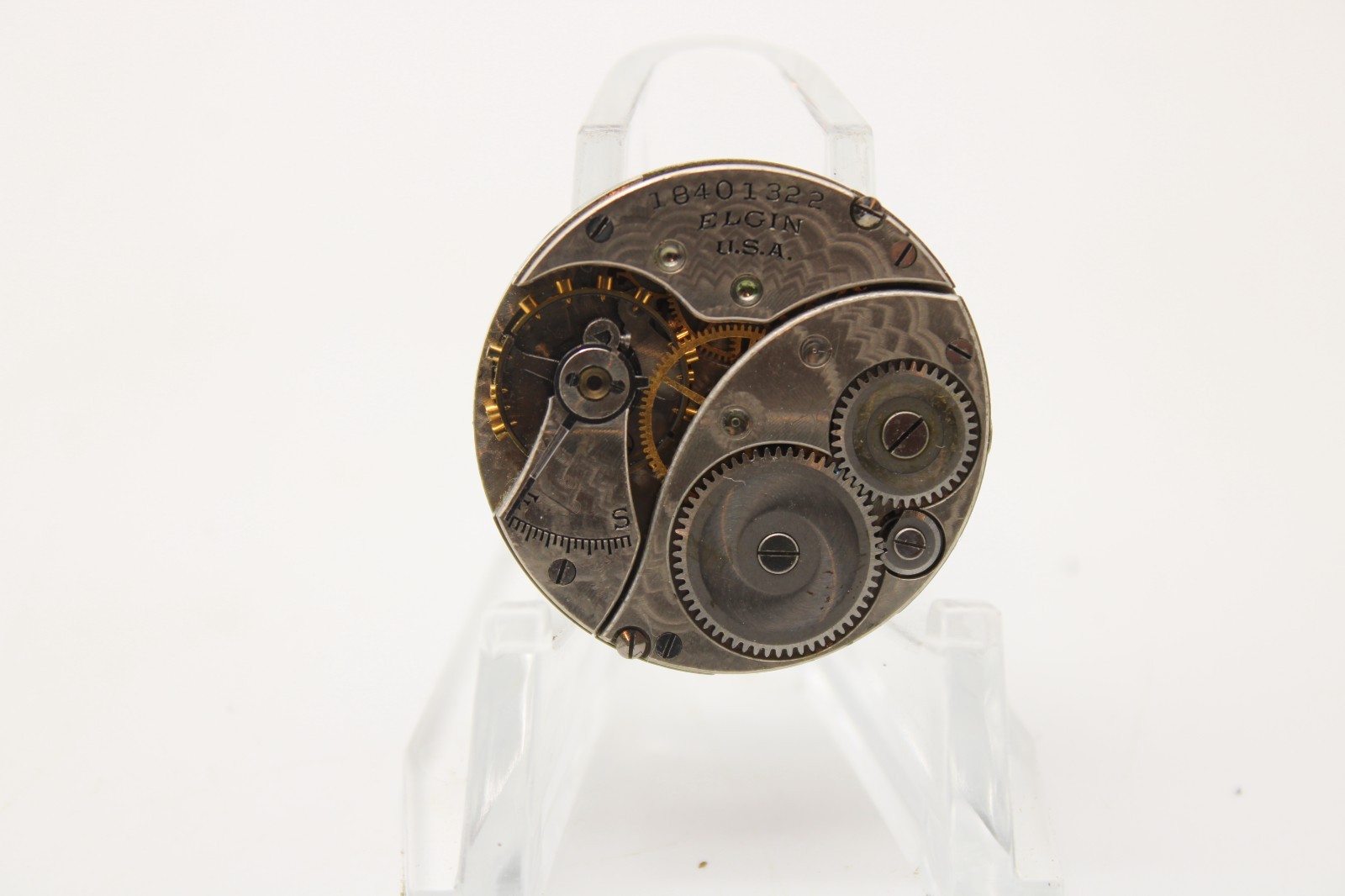 1915 ELGIN POCKET WATCH MOVEMENT 18401322 GRADE: 320 0s 7j (KF3)