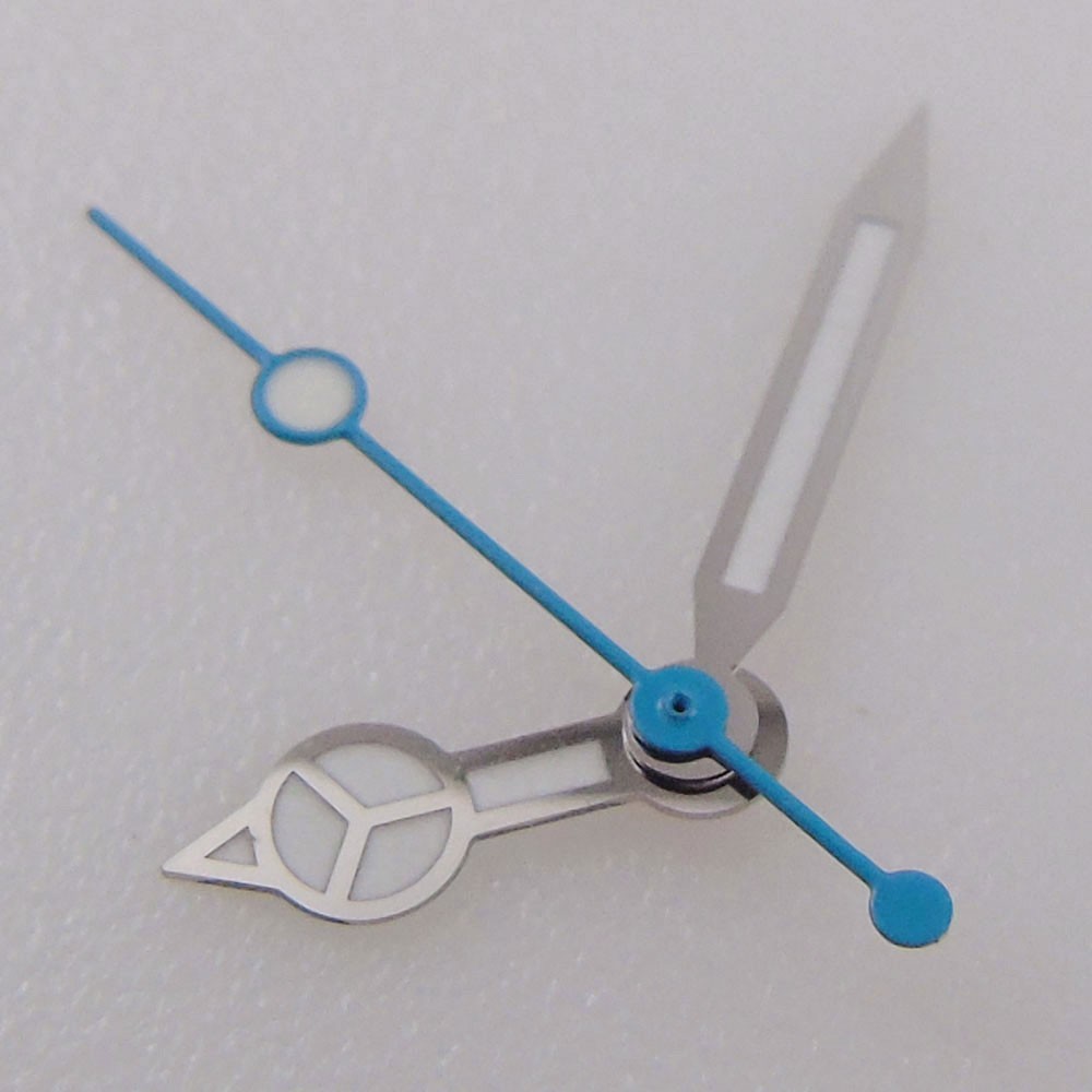 Silver Blue Green Red Watch Hand Needles Green Lume fit NH35 NH36 NH70 Movement