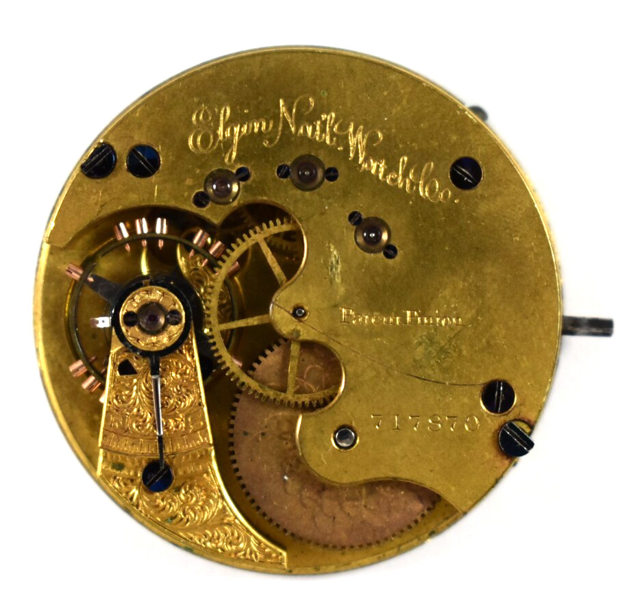 Vintage Elgin Grade 66 8s 15J Hunting Pocket Watch Movement lot.ws