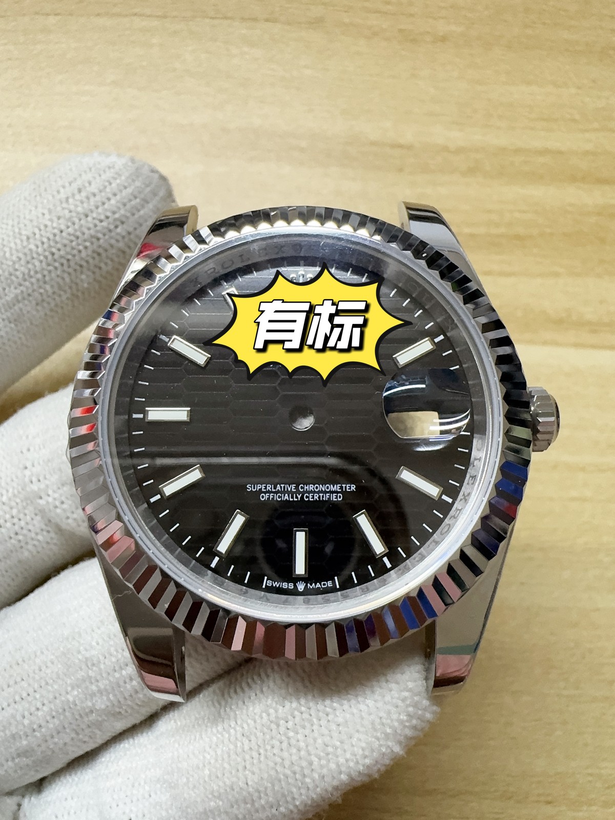 DIY Watch Part Kit for ETA 2824 Datejust 41mm Watch Case+Dial+Hands+Steel Strap