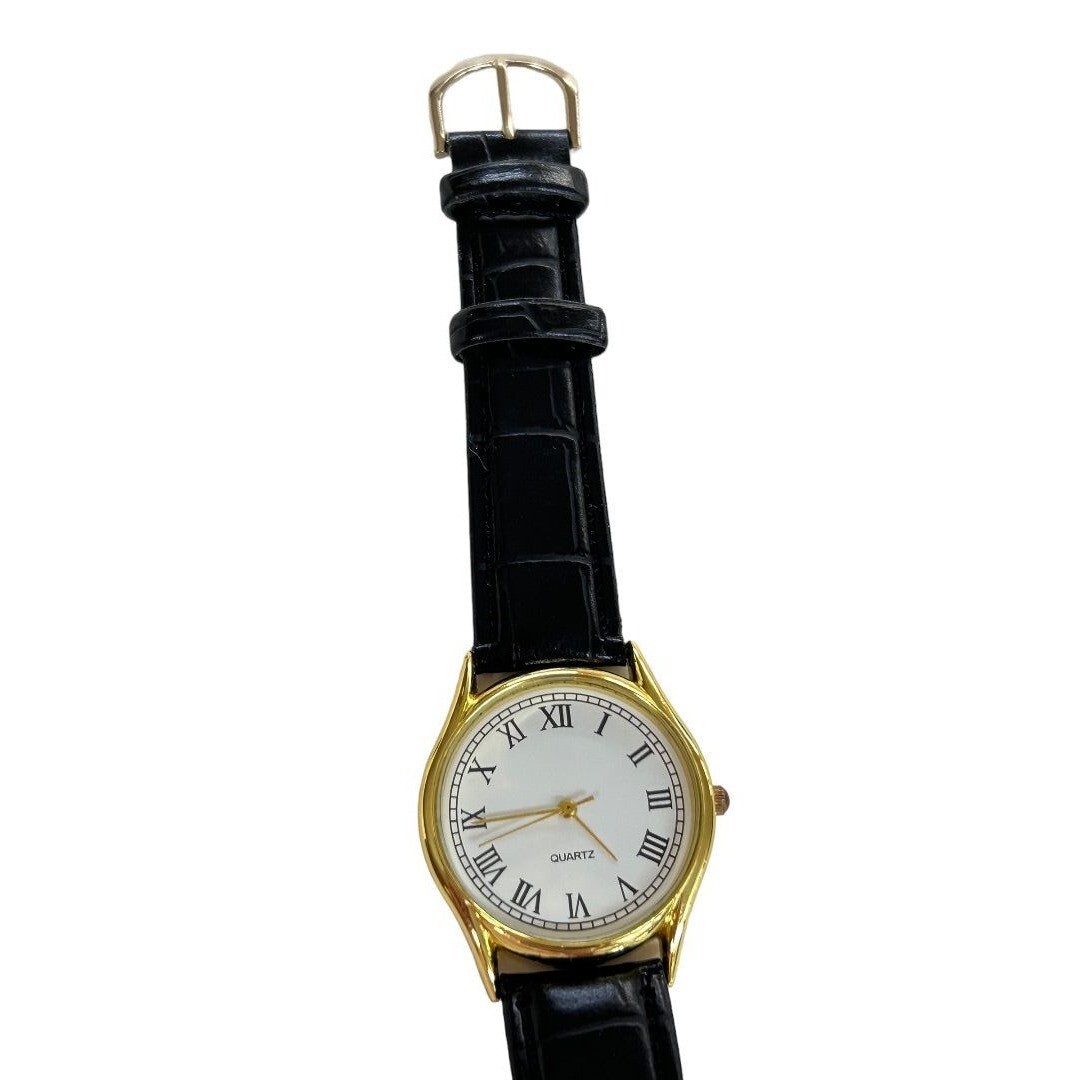 Ladies Quartz Movement Wristwatch Goldtone Roman Numerals For Parts Salvage