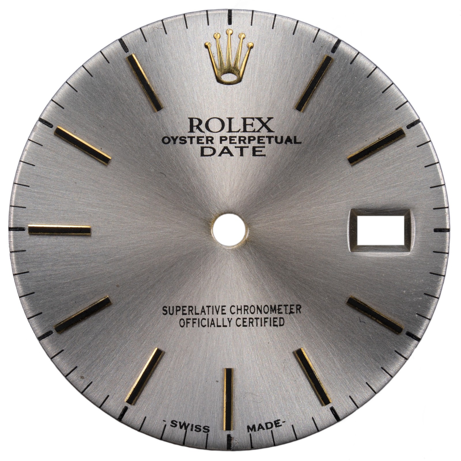 Rolex Oyster Perpetual Date Gold Dial 34mm reference 15053 15233